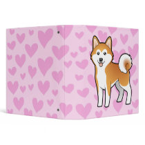 Akita Inu / Shiba Inu Love 3 Ring Binders
