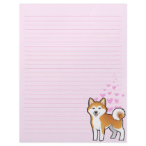 Akita Inu / Shiba Inu Love Personalized Letterhead