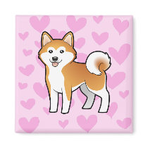 Akita Inu / Shiba Inu Love Magnet