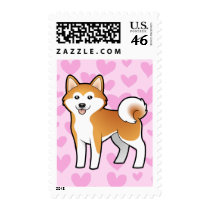 Akita Inu / Shiba Inu Love Postage Stamps