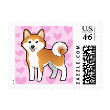 Akita Inu / Shiba Inu Love Postage