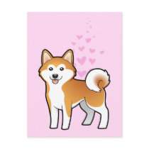 Akita Inu / Shiba Inu Love Post Cards