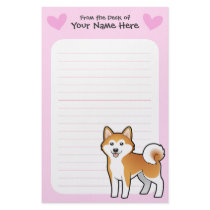 Akita Inu / Shiba Inu Love Personalized Stationery