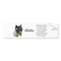 Akita Inu Trivia Bumper Sticker bumper stickers