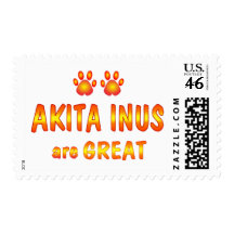 Akita Inus are Great Stamp