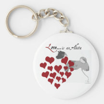 Akita Love Keychain