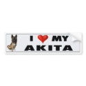 Akita Love Sticker bumper stickers by cartoondogs Akita Love Sticker bumper stickers