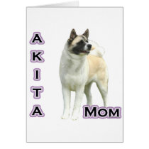 Akita Mom 4 cards by GreyWolfCreation Akita Mom 4 cards