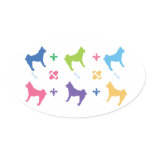 Akita Oval Stickers