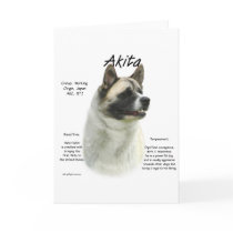 Akita (pinto) History Design cards by GreyWolfCreation Akita (pinto) History Design cards