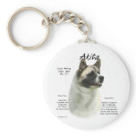 Akita (pinto) History Design Key Chains