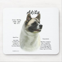 Akita (pinto) History Design Mousepad