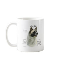 Akita (pinto) History Design Mugs