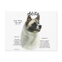 Akita (pinto) History Design Post Card