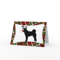 Akita Reindeer Christmas Card by MenagerieMayhem Akita Reindeer Christmas Card