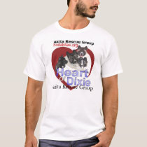 Akita Rescue - Heart of Dixie t-shirts by hodakitas Akita Rescue - Heart of Dixie t-shirts