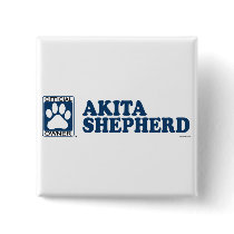 Akita Shepherd Blue buttons