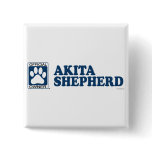 Akita Shepherd Blue Buttons