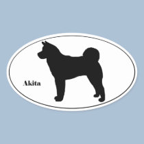 Akita SIlhouette stickers