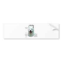 Akita (wht) History Design bumper stickers