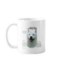 Akita (wht) History Design mugs by GreyWolfCreation Akita (wht) History Design mugs