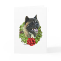 Akita Wreath cards by GreyWolfCreation Akita Wreath cards