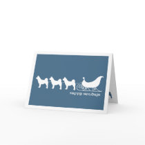 Akitas Pulling Santas Sleigh cards by purelypups Akitas Pulling Santas Sleigh cards