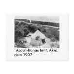 Akka - `Abdu'l-Baha's garden and tent Post Card