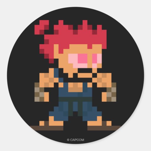 Akuma de 8 bits pegatinas  
