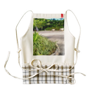 Al aire libre decoración delantal zazzle HEART