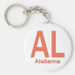AL Alabama plain orange Key Chain