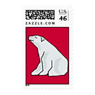AL- Awesome Polar Bear Postage Stamps stamp