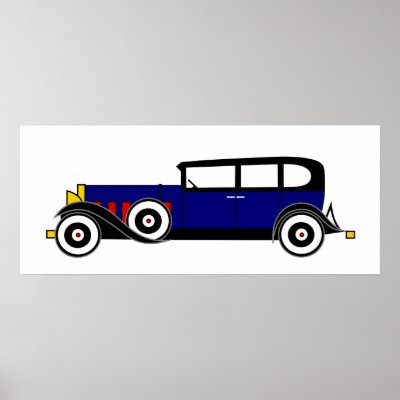 Al Capone's Cadillac 16 V Roaring 20's Poster by lonvig