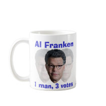 Al Franken: 1 man, 3 votes mugs