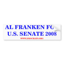AL FRANKEN FOR U.S. SENATE 2008 Sticker bumper stickers