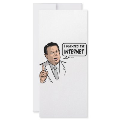 Al Gore, I invented the Internet Rack Card by stitchedINK