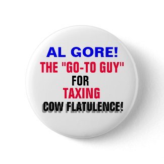 AL GORE TAXING COW FLATULENCE! button