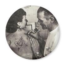 Al Shieferly tattoos Rose Fridge Magnet