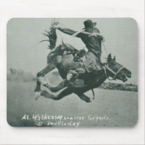 Al Wilkenson riding Torpedo. mousepads