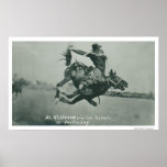 Al Wilkenson riding Torpedo. Print
