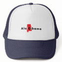 Ala(O)bama - Red and Black and White hats by BnEsTees Ala(O)bama - Red and Black and White hats