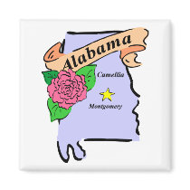 Alabama 2 magnets by GeographyTees Alabama 2 magnets