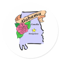Alabama 2 round sticker