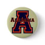 Alabama 'A' Blue and Orange Button