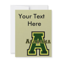 Alabama 'A' Green invitations
