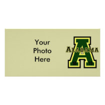 Alabama 'A' Green Photo Greeting Card