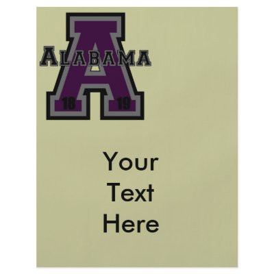 Alabama 'A' Purple Custom Flyer by talliktok_katauyak