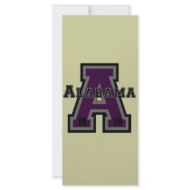 Alabama 'A' Purple rack cards