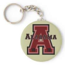 Alabama 'A' Red Key Chain