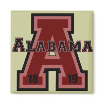 Alabama 'A' Red Refrigerator Magnet